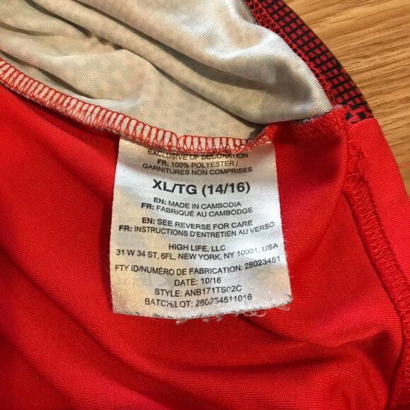 AND1 Boys XL 14 - 16 Red & Black Athletic T-Shirt - Picture 6 of 7